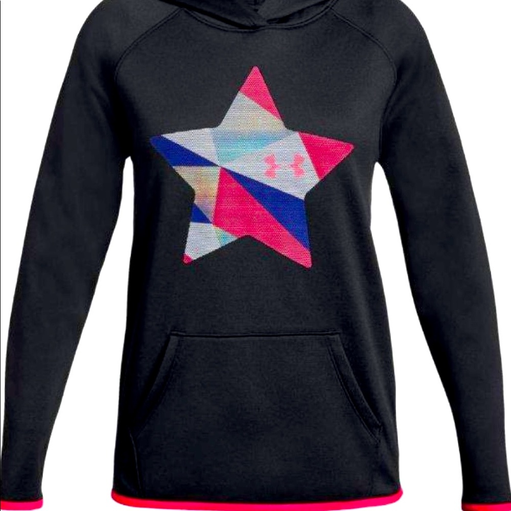GIRLS UNDER ARMOUR COLDGEAR STAR PRINTED HOODIE